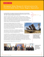 European Solar Research Infrastructure for Concentrated Solar Power Begins Operation